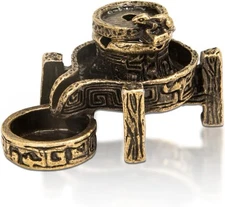 1Pcs Vintage Brass Backflow Incense Holder Mini Zen Waterfall Incense Burner for