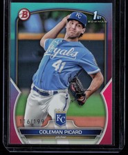 COLEMAN PICARD 2023 BOWMAN DRAFT AQUA PINK GRAIDENT RC 116/199 KANSAS CITY