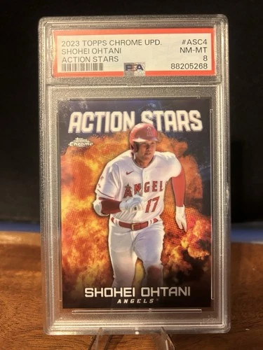 2023 Topps Chrome Update Shohei Ohtani Action Stars ASC-4 PSA 8 Angels