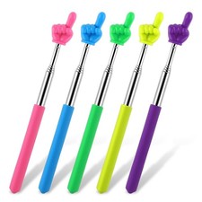 5PCS Extendable Teacher Pointer Sticks, Classroom Hand Pointing Reading Tool