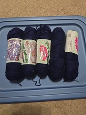 Caron Simply Soft Yarn Lot Of 5 Color Midnight Blue