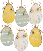 Ostereier Zum AufhäNgen, 6 StüCk: OsteranhäNger Holz, AnhäNger Ostern & FrüHling