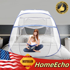 Pop-Up Mosquito Net Tent Folding Mosquito Net Zipper Single Door Netting Tent US