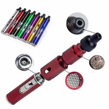 2-in-1 Windproof Click Butane Refillable Torch Lighter Click Tobacco Pipe USA