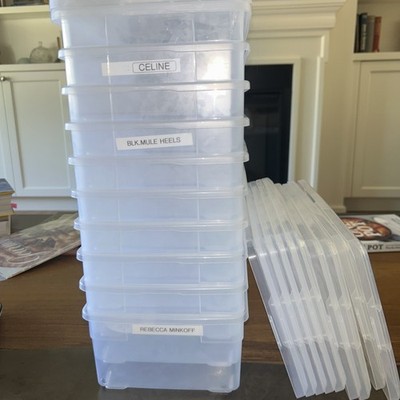 Shoes Box Storage Clear Plastic By The Container Store