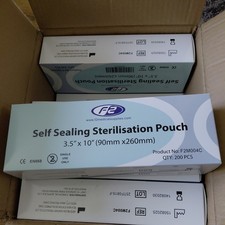 F2 Medical Supplies Self Sealing Sterilisation Pouches 10 x 200 Per Pack