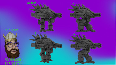 Alternate TN-10-O Tenshi ''Ornate'' Mech Model For Battletech 6mm-10mm-15mm