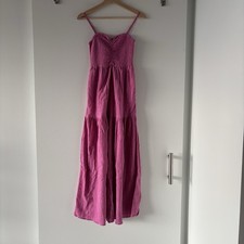 L Space Mallorca Pink Sleeveless Maxi Dress 100% Cotton Vacation Size XS