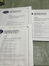 Creative Memories 12x12 Lot of 3 Refill NIP Pages RCM-12P RCM-12PS RCM-12H