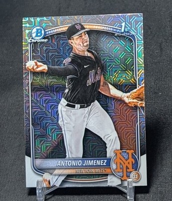 Antonio Jimenez 1st Chrome Mojo Refractor Rookie 2025 Bowman Draft #BDC-56 Mets