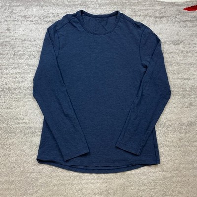 Lululemon Fundamental Shirt Medium Blue Athleisure Yoga Gym Performance Workout