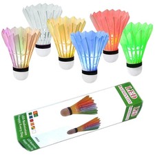 Feathered LED Badminton Shuttlecocks, 6 PCS