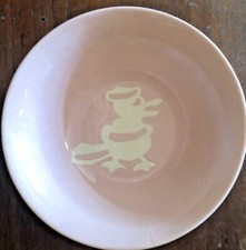 Rare Pink Baby Food Harker 6" CameoWare Warmer Bowl Duck In A Hat