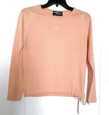 GIVENCHY SPORT GG Embroidered Logo Drawstring Hem Sweatshirt Top 34 XS 2 Vintage