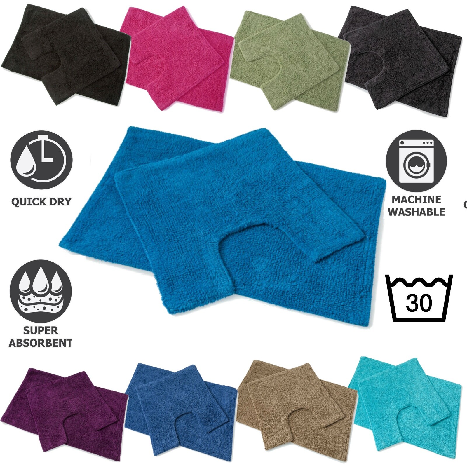 2 Piece Bath Mat Set Non Slip Bath Mat And Pedestal Set Bath Mat Set