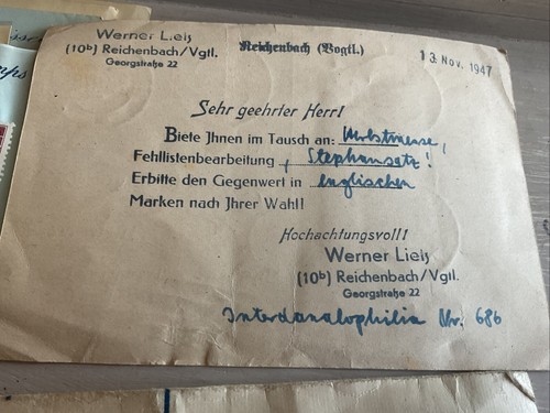 Briefumschläge mit Briefmarken, ca. 1940 bis 1960, 10 Artikel - Bild 13 von 24