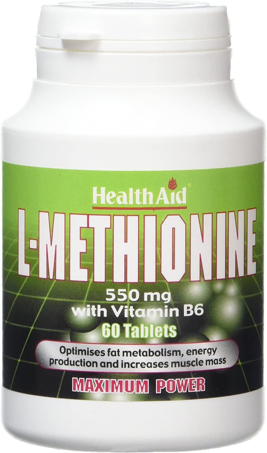 HealthAid L-Methionine 550mg - 60 Tablets