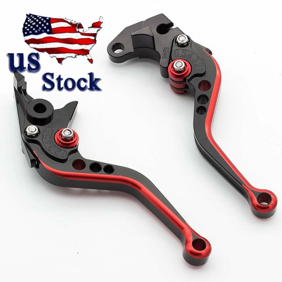 Para Streetfighter V4/S Panigale V2 2020- CNC Mezcla Colores Palancas de embrague de freno Rojo Foto 3 de 4