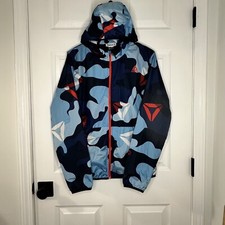 Rebook Kids Size 18 Blue Camo Full Zip Jacket
