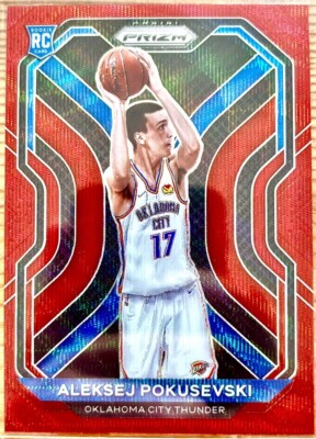 Aleksej Pokusevski RC 2020/21 Panini Prizm RED WAVE #264 Rookie OKC Thunder SP