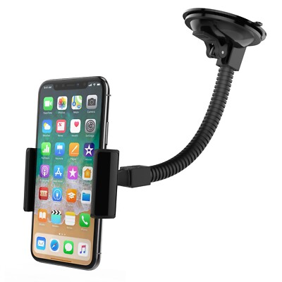   AUTO KFZ HALTERUNG UNIVERSAL Handy Halter  Schwanenhals 10cm Samsung Huawei LG