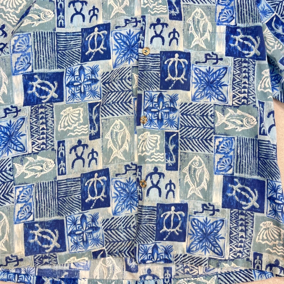 Camisa Hawaiana Vintage Años 70 Royal Creations Peces Tropicales Estampado Tortuga Aloha Camisa XL Foto 4 de 4