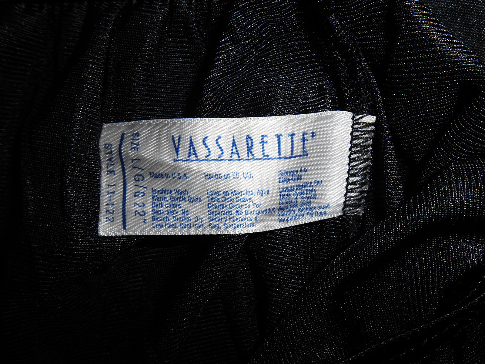 💖 Vassarette Black Half Slip Silky Smooth Nylon Lace… Gem