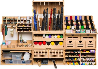 Bucasso Plastic Model Paint Rack Assembled Workstation Model Tool Storage GK10
