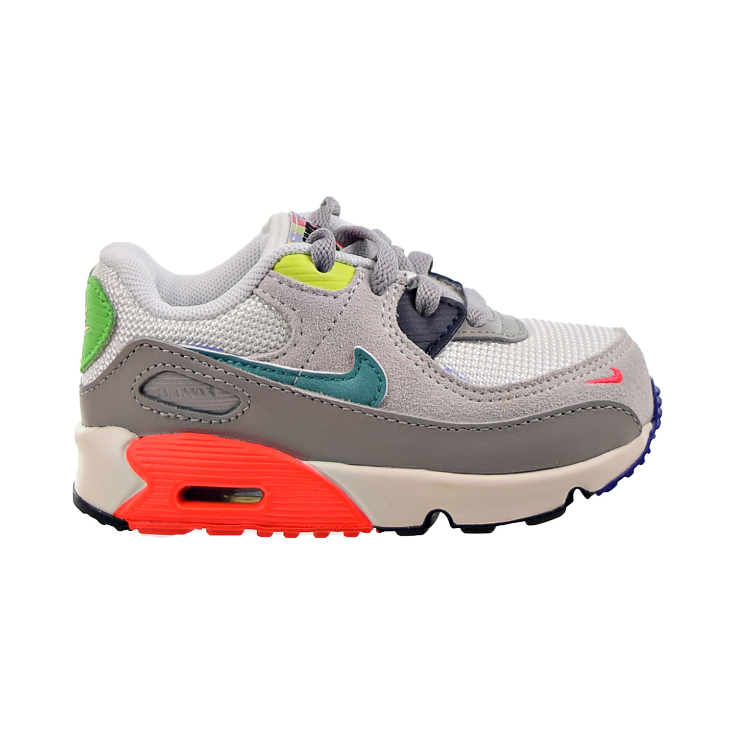 Кроссовки для малышей Nike Air Max 90 EOI (TD) жемчужно-серого цвета-Sport Turq DA5715-001
