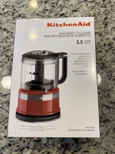 NIB KitchenAid KFC3516ER 3.5 Cup Mini Food Processor, Empire Red