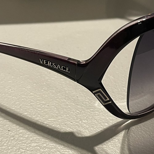 VTG Versace 4114 Burgundy Square Oversized Women Sunglasses Era 2000’s Y2K - Picture 9 of 18
