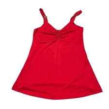 Vintage 90s Y2K Camisole Top Fairycore XS Red Bling 2000s Casual Fun Party