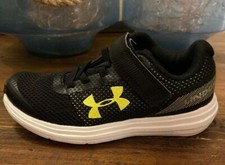 BOY S UNDER ARMOUR UA PS Surge Rn Ac Black Athletics SNEAKERS SIZE 13K