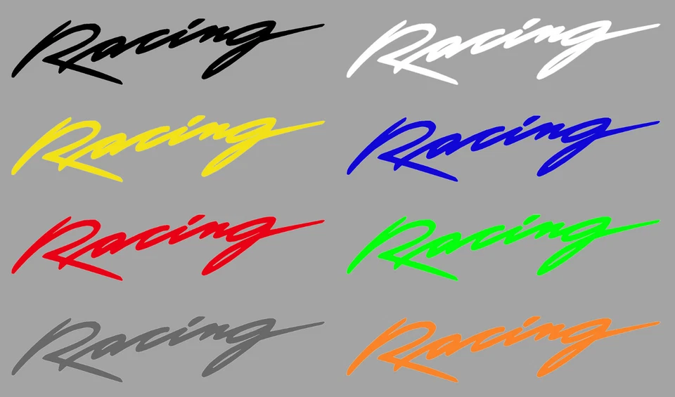 Aufkleber Sticker Racing Schriftzug Auto Motorrad Motorsport Tuning div. Farben