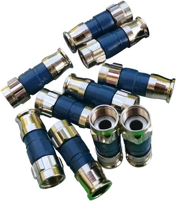 RG-6 Universal F-Type Coax Cable Compression Connectors, Bag of 50 Pcs. (EX6XL-P