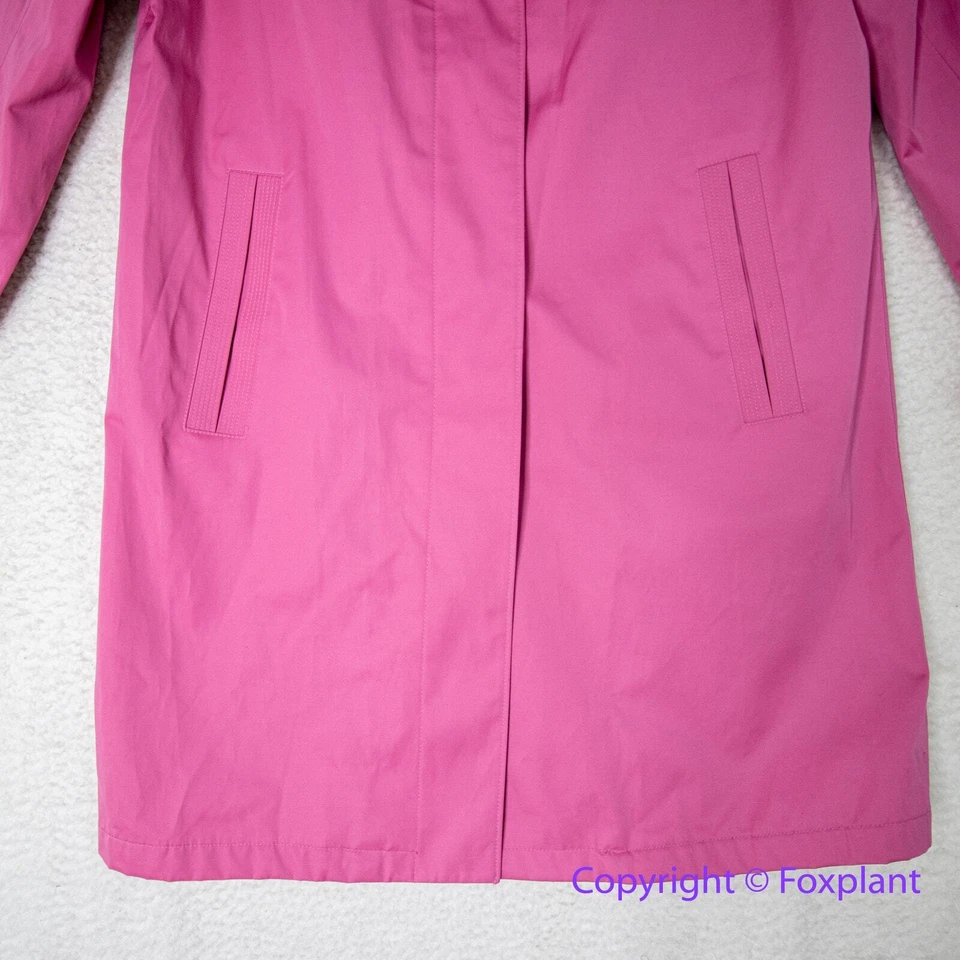 Abrigo de lluvia vintage Esprit para mujer rosa liso hasta la rodilla, talla S Foto 3 de 4