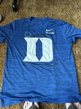 Nike Duke blue Devils dry fit cool pattern blue shirt