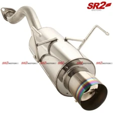For 2002-2006 Acura RSX Base Axleback N1 Exhaust 4" Muffler Burnt Tip Silencer