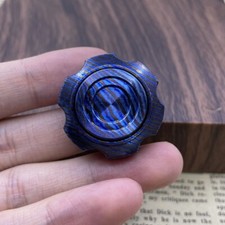 Fidget Spinner Gear Titanium Damascus Fingertip Decompression Toy Portable EDC