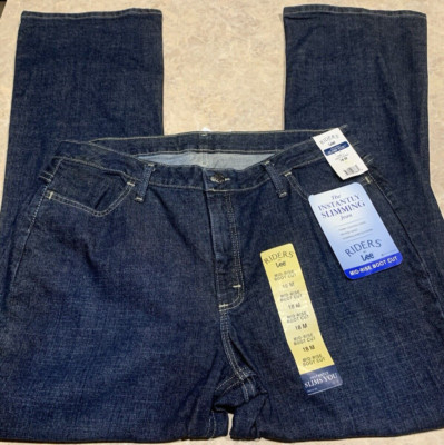 Lee Riders 18M Instantly Slims You Stretch Denim Blue Jeans Bootcut Mid Rise New