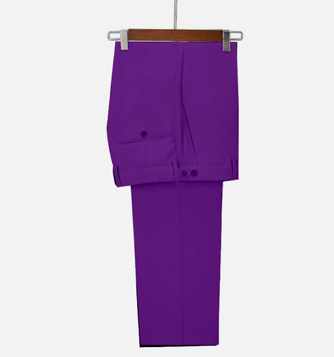 Pantaloni uomo business pantaloni sposo formale smoking festa ballo regular fit grandi alti - Foto 24 di 40