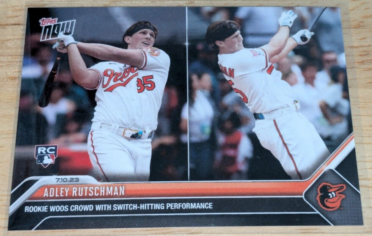 Adley Rutschman RC 2023 TOPPS NOW 557 Switch Hit Home Run Derby Baltimore Oriole