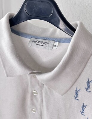 Tシャツ・カットソー Saint Laurent SS24 MONOGRAM POLO (712300 YB2OC9000) WHITE Saint Laurent MONOGRAM POLO (712300) – LOZURI®