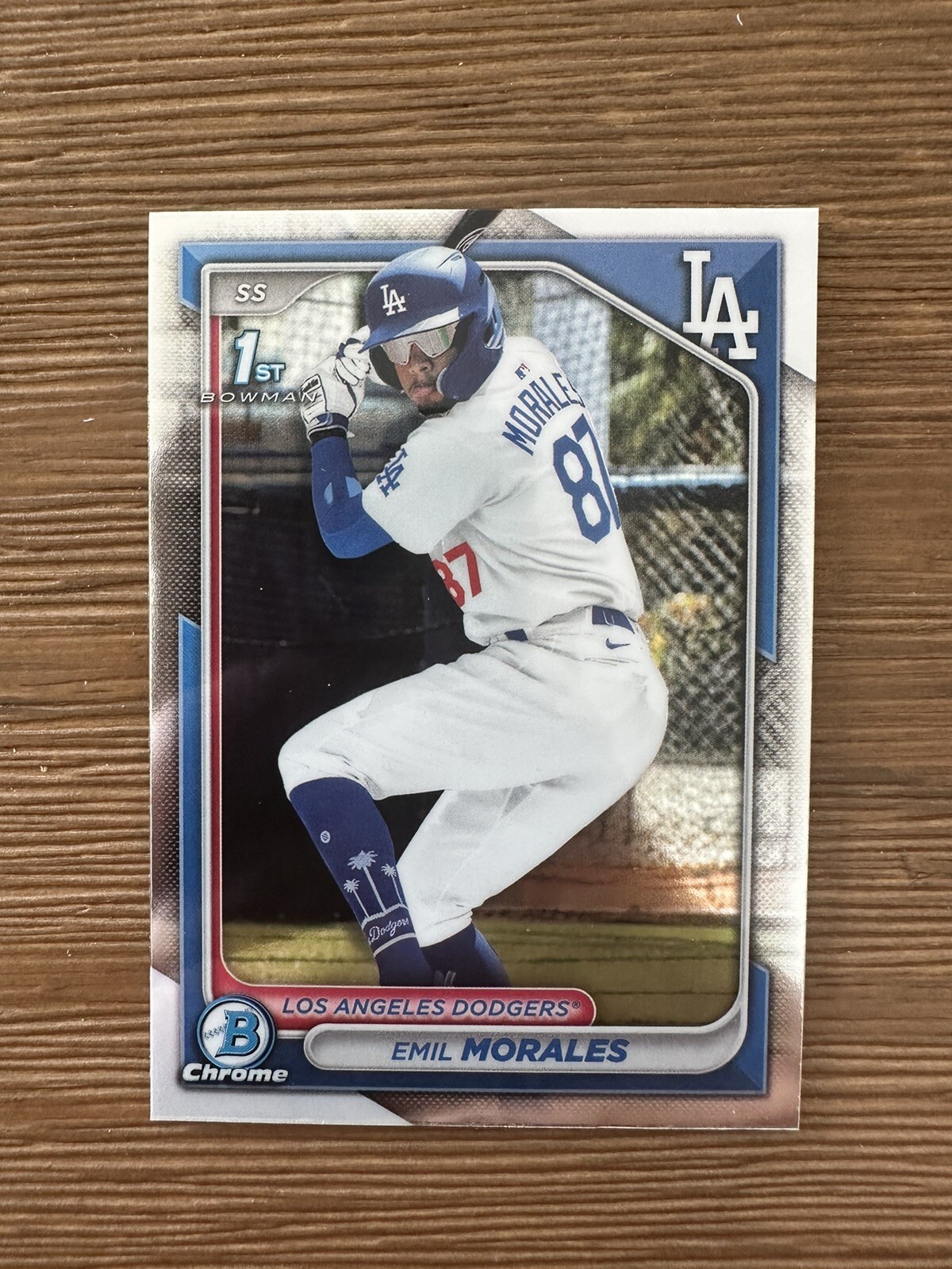 2024 Bowman Chrome Emil Morales 1st Bowman #BCP-221 Los Angeles Dodgers