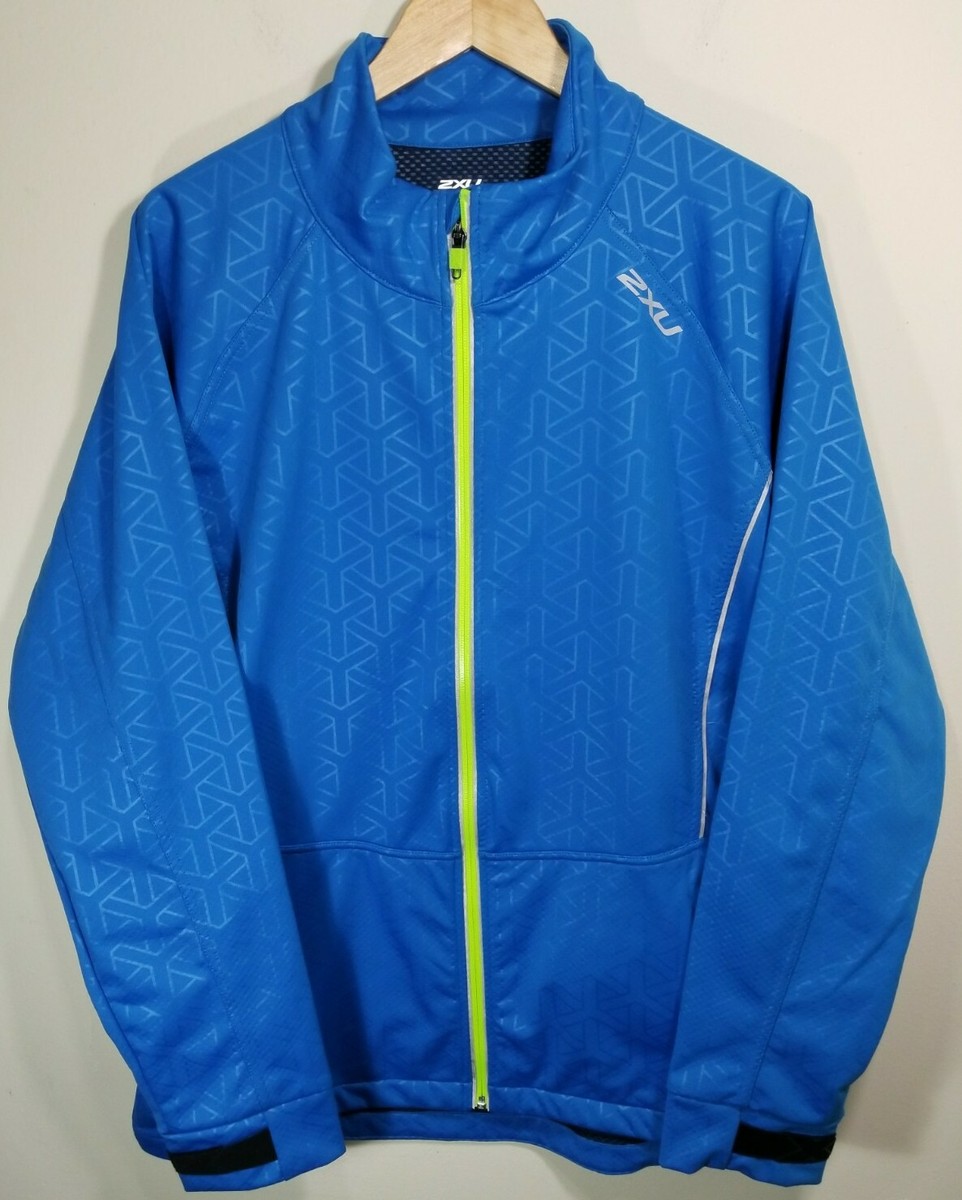 2XU ランニングジャケット 2XU 23.5 North Jacket Running Performance Full Zip Blue Men's Size