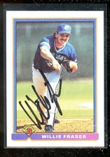 1991 TOPPS AUTOGRAPH/SIGNED #6 WILLIE FRASER BLUEJAYS NM+E020810