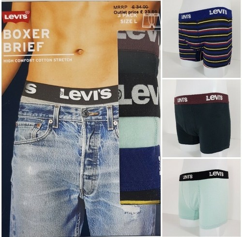 LEVIS BOXER BREIF 3 PACK SIZE L HIGH COMFORT COTTON STRETCH ICONIC LOGO RRP  £34 | eBay