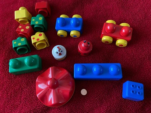 Vtg LEGO Primo Baby Stack 'n Learn Chicken Ladybug Rattles Cars Spinner 14 pcs - Picture 2 of 4
