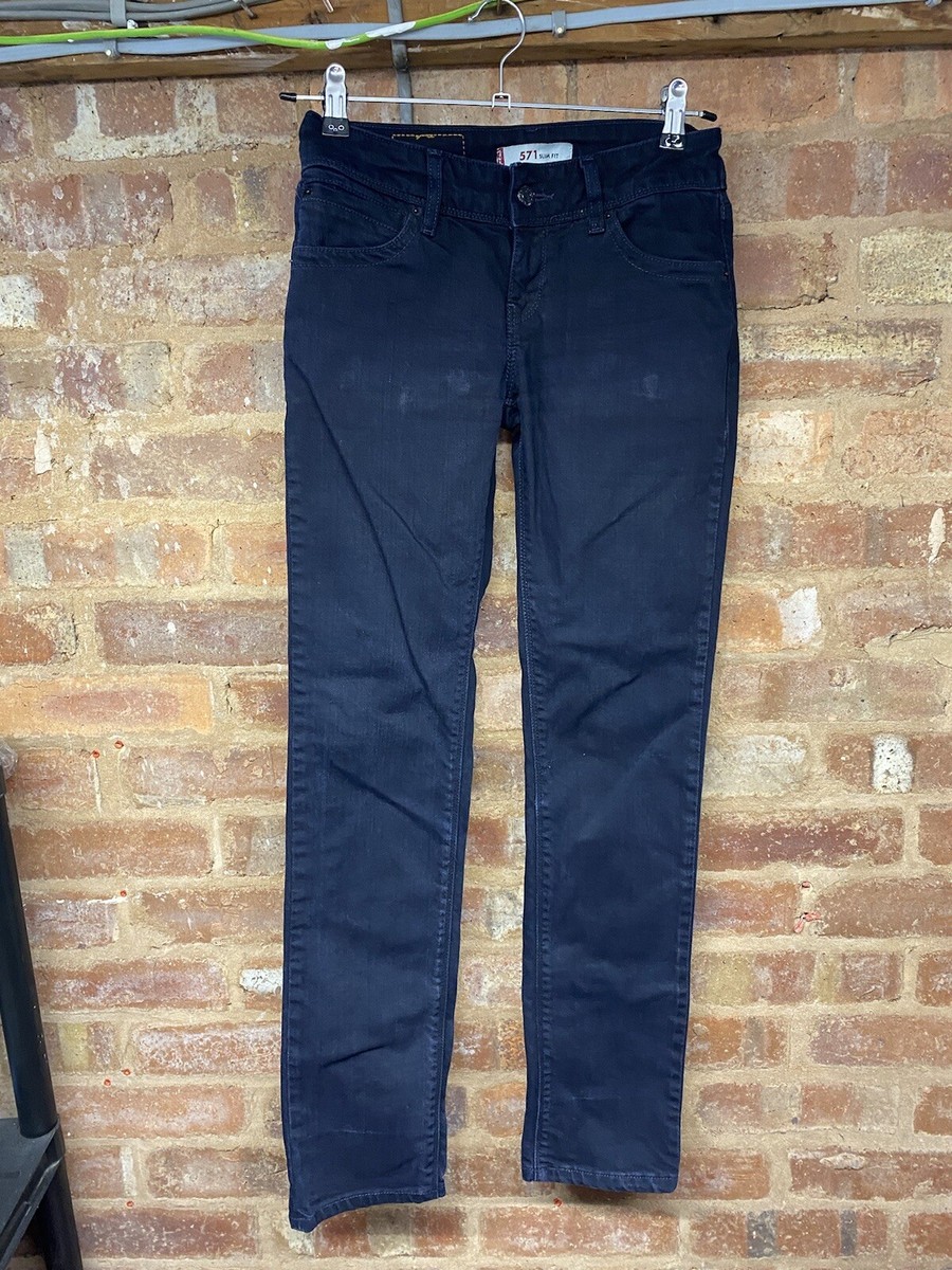 LEVI'S 571 Jeans Women’s W28 L32 Slim Fit Blue Stretch