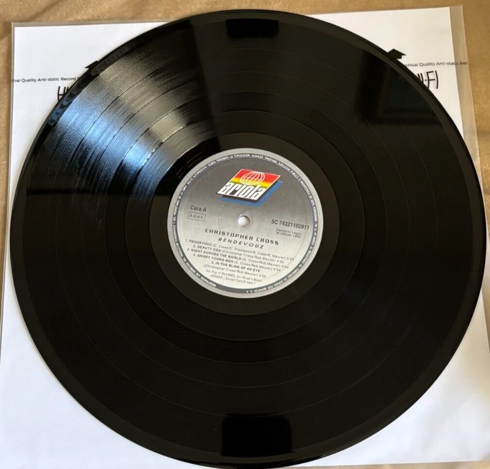 CHRISTOPHER CROSS - Rendezvous (1992) Vinyl LP Record. RARE! - Image 4 of 4